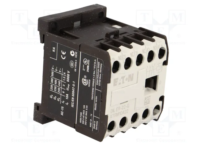 EATON ELECTRIC Contactor DILER 4-polar 24VDC 6A NC x2 + NA x2