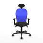 PIQUERAS Y CRESPO Silla de oficina Jorquera con mecanismo Sincro, Negro y Azul