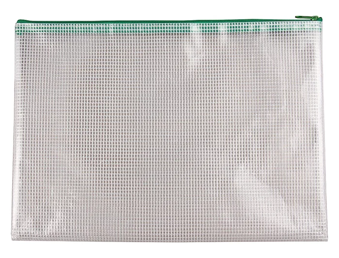 Q-connect Bolsa multiusos de malla DIN A4 verde con cremallera Q-connect Bolsa multiusos de malla DIN A4 verde con cremallera
