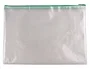 Q-connect Bolsa multiusos de malla DIN A4 verde con cremallera