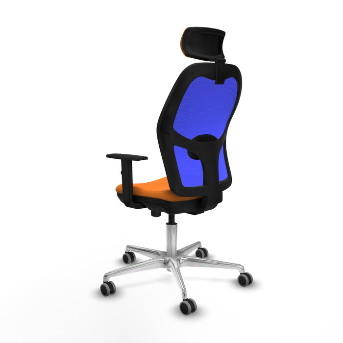 PIQUERAS Y CRESPO Silla de oficina Jorquera Sincro/Traslack Naranja y Azul