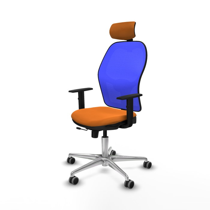 PIQUERAS Y CRESPO Silla de oficina Jorquera Sincro/Traslack Naranja y Azul
