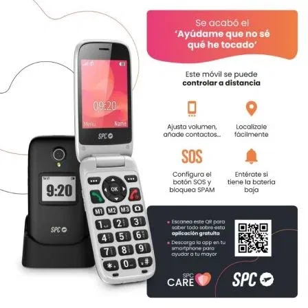 SPC Teléfono Móvil Polaris para Personas Mayores 4G Negro SPC Teléfono Móvil Polaris para Personas Mayores 4G Negro