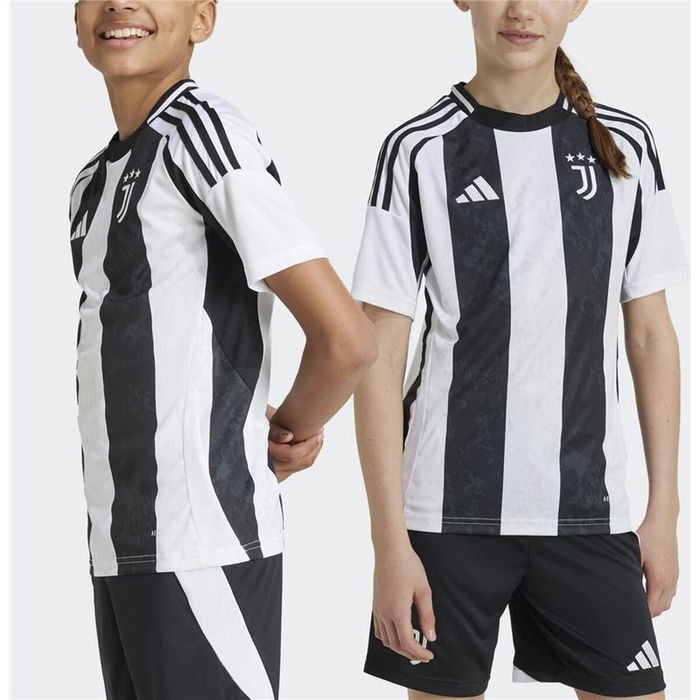 Camiseta de Fútbol de Manga Corta para Niños Adidas Juventus 24/25 Home Negro 11-12 Años