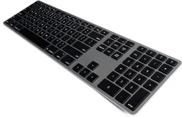 Matias FK418 Mac Space Gray Teclado Inalámbrico Bluetooth Retroiluminado Aluminio Layout Polaco