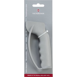 Victorinox Knife Sharpener Rey Gris Grey de Compacto para Cuchillos de Hoja Recta de Plástico y Carburo