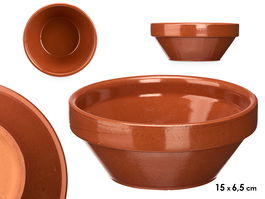 La Dehesa Cuenco Sopa Gazpacho Barro Refractario Miel Diámetro 15.2 x 6.5 cm (Set de 30)