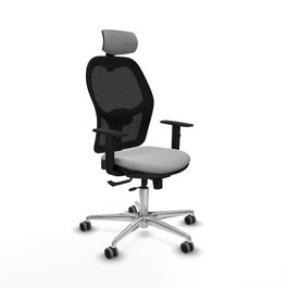 PIQUERAS Y CRESPO Silla de oficina Jorquera con mecanismo Sincro/Traslack Gris claro