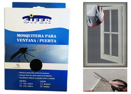 Malla Mosquitera Sifer de Fibra de Vidrio con Velcro Autoadhesivo Negro 170x180cm