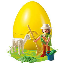 Playmobil Cuidadora Con Alpaca Set de Juego para Niños y Niñas