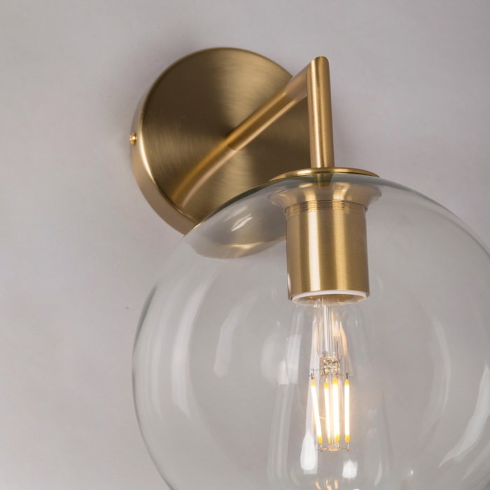 Aplique Mokpo con diseño retro de acero y cristal Aplique Mokpo con diseño retro de acero y cristal