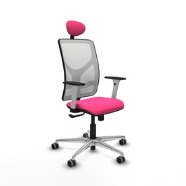 PIQUERAS Y CRESPO Silla de oficina Motilla Rosa y Blanco