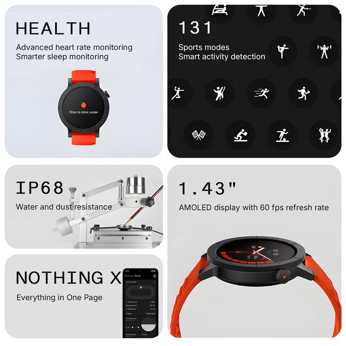 Nothing Phone CMF Watch 3 Pro Smartwatch Negro y Naranja Nothing Phone CMF Watch 3 Pro Smartwatch Negro y Naranja