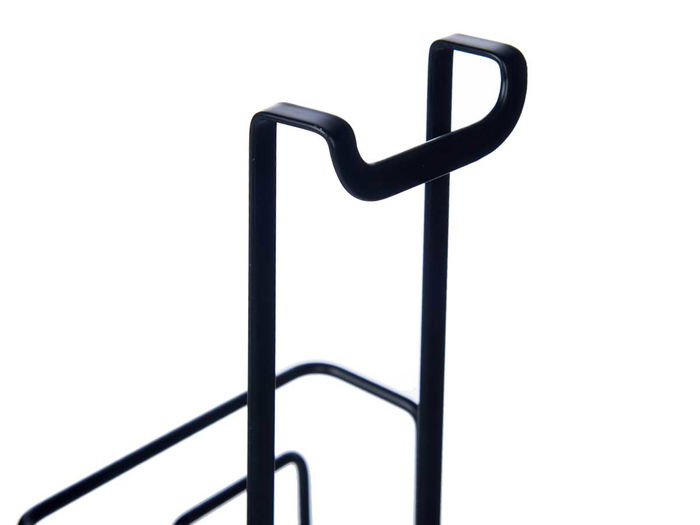 Kinvara Soporte Negro Metal Percha Tapas Sarten 27x35.5x9 cm (Set de 6)