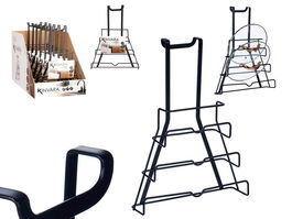 Kinvara Soporte Negro Metal Percha Tapas Sarten 27x35.5x9 cm (Set de 6)