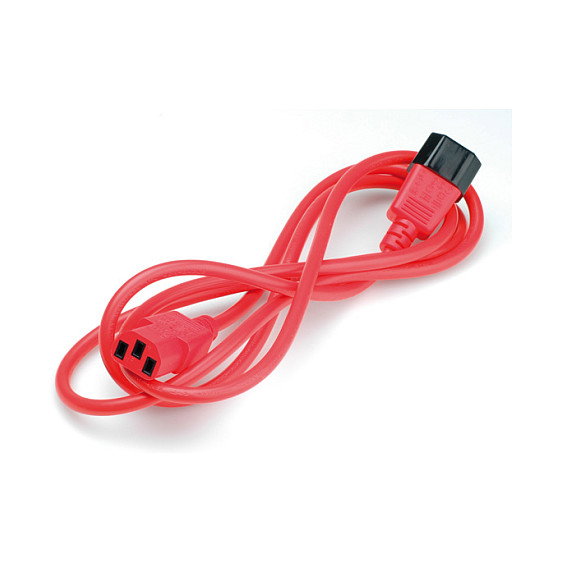 ROLINE Cable IEC 320 C14 a C13 Rojo 1.8m, Secomp 19.08.1520, 250V 10A, Conector Macho C14 a Hembra C13, Cable de Alimentacion