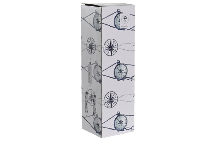 DKD Home Decor Stella Maris Botella Azul Borosilicato Inox Cierre Hermético 550ml 6.5 x 23 x 6.5 cm (6 Unidades)