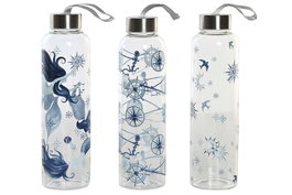 DKD Home Decor Surtido de 3 Botellas Stella Maris de 550 ml, Azul