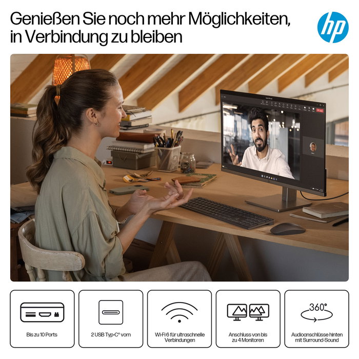 HP OmniDesk M02-0053ng AMD Ryzen 5 8500G, 16GB RAM, 512GB SSD, Windows 11 Home