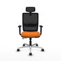 PIQUERAS Y CRESPO Silla de oficina Haches Naranja y Negro