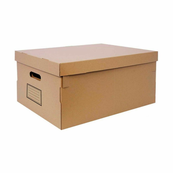 Caja de Almacenaje con Tapa Confortime Cartón 45 x 35 x 20 cm (6 Unidades)