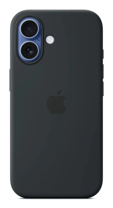 Apple MGF14ZM/A Funda de Silicona con MagSafe para iPhone 17 - Negro, 45% silicona reciclada, interior de microfibra, protección contra caídas y rayones, carga inalámbrica