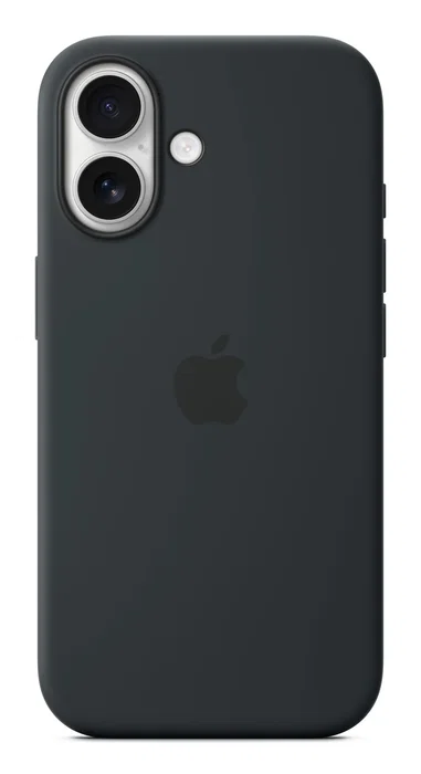 Apple MGF14ZM/A Funda de Silicona con MagSafe para iPhone 17 - Negro, 45% silicona reciclada, interior de microfibra, protección contra caídas y rayones, carga inalámbrica