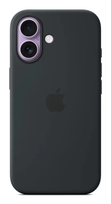 Apple MGF14ZM/A Funda de Silicona con MagSafe para iPhone 17 - Negro, 45% silicona reciclada, interior de microfibra, protección contra caídas y rayones, carga inalámbrica