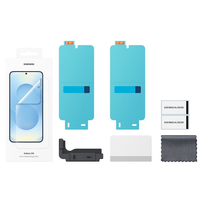 Samsung Protector de Pantalla Anti-Reflejante Transparente para Galaxy S25 - EF-US931CTEGWW - 6.2 Pulgadas - Resistente Suciedad y Polvo - 1 Pieza