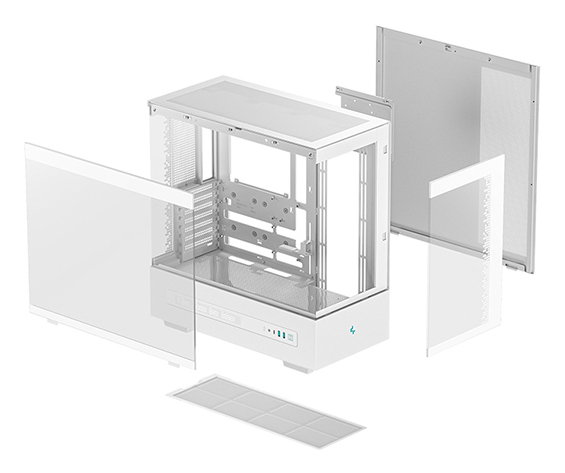Deepcool CH690 DIGITAL Caja de PC Torre Blanca con Pantalla LCD para Gaming ATX/Micro-ATX/Mini-ITX