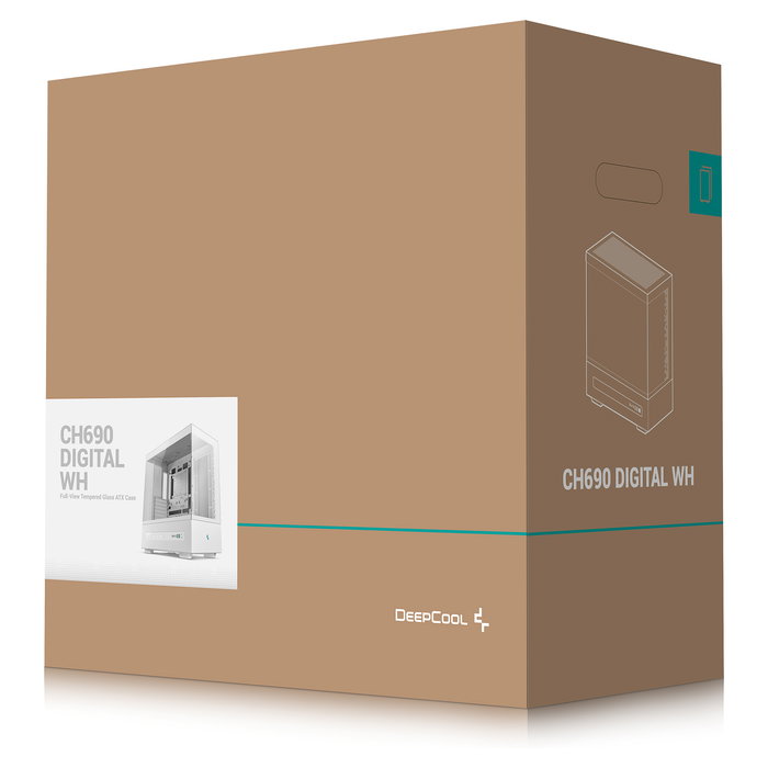 Deepcool CH690 DIGITAL Caja de PC Torre Blanca con Pantalla LCD para Gaming ATX/Micro-ATX/Mini-ITX Deepcool CH690 DIGITAL Caja de PC Torre Blanca con Pantalla LCD para Gaming ATX/Micro-ATX/Mini-ITX