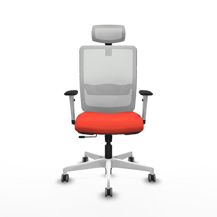 PIQUERAS Y CRESPO Silla de oficina Haches con mecanismo Sincro/Traslack Naranja y Blanco PIQUERAS Y CRESPO Silla de oficina Haches con mecanismo Sincro/Traslack Naranja y Blanco