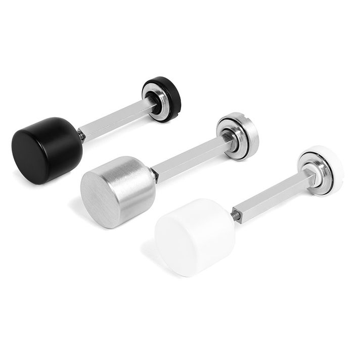 NUDA D25 Muletilla Desbloqueo Cromo Satinado, Negro, Blanco Acabado Cromo Cepillado