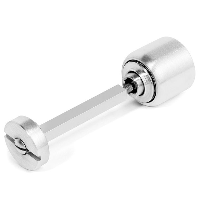 NUDA D25 Muletilla Desbloqueo Cromo Satinado, Negro, Blanco Acabado Cromo Cepillado