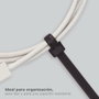 Hantums Bolsa de 100 bridas 100% nylon 300x3,6mm Negro