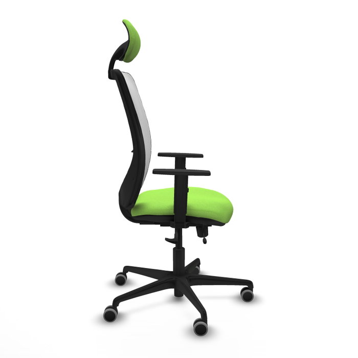 PIQUERAS Y CRESPO Silla de oficina Zulema con mecanismo Sincro/Traslack, Tela Pistacho y Malla Blanca PIQUERAS Y CRESPO Silla de oficina Zulema con mecanismo Sincro/Traslack, Tela Pistacho y Malla Blanca