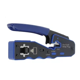 Phasak TD 020 Crimpadora Profesional Fastcrimp para Conectores RJ45 (8P8C) - Compatible Cat 5/5e/6/6A/7 UTP/FTP/SFTP con Pelacables y Cortador Integrado