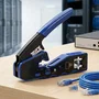 Phasak TD 020 Crimpadora Profesional Fastcrimp para Conectores RJ45 (8P8C) - Compatible Cat 5/5e/6/6A/7 UTP/FTP/SFTP con Pelacables y Cortador Integrado