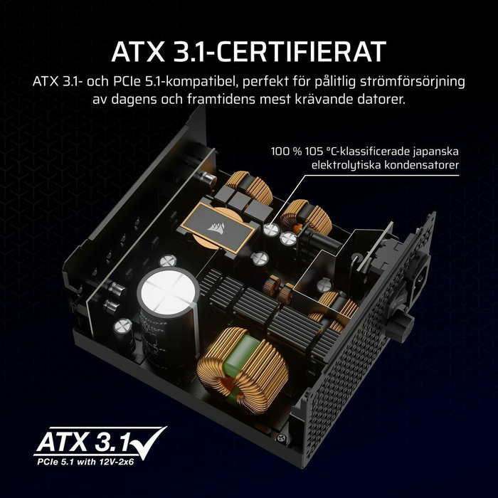 Corsair RM1000x 1000W ATX 3.1 Totalmente Modular Negro
