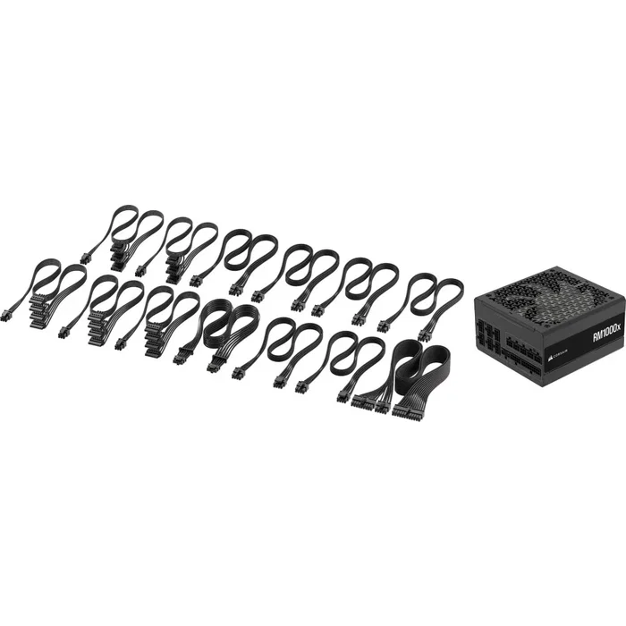 Corsair RM1000x Fuente de Alimentación ATX 1000W 80 Plus Gold Fully Modular ATX 3.1, Negro