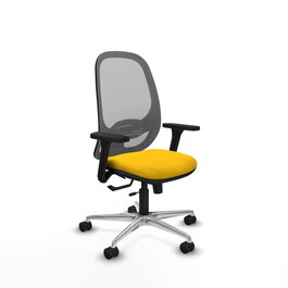 PIQUERAS Y CRESPO Silla de oficina Cilanco con mecanismo Sincro/Traslack Amarillo y Gris