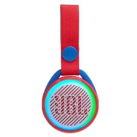 ALTAVOZ BLUETOOTH INFANTIL JBL JR POP RED - 3W - BT4.2 - ANILLO ILUMINADO - IPX7 RESIST. AL AGUA - BATERÍA 600MAH - CORREA