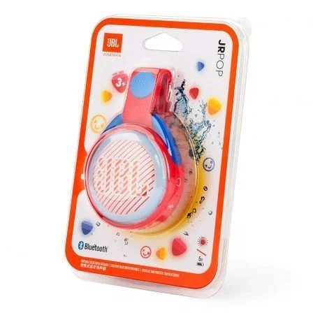 ALTAVOZ BLUETOOTH INFANTIL JBL JR POP RED - 3W - BT4.2 - ANILLO ILUMINADO - IPX7 RESIST. AL AGUA - BATERÍA 600MAH - CORREA