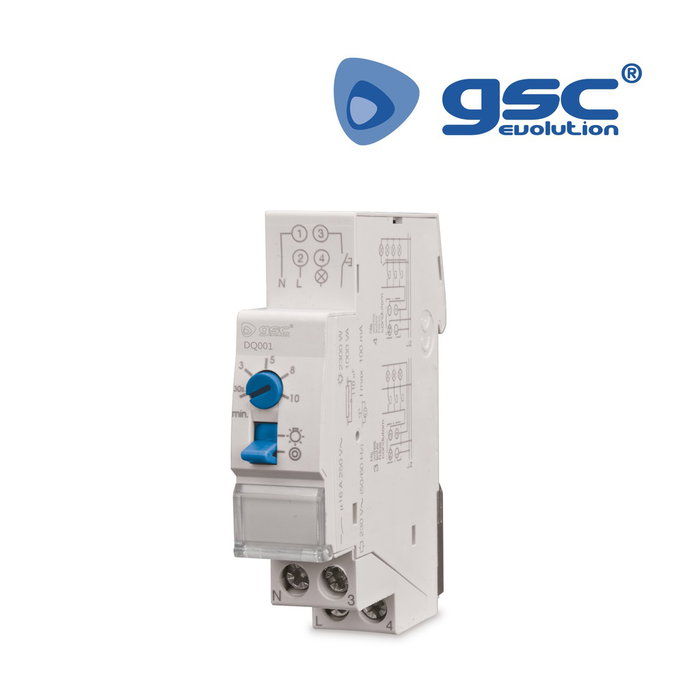 GSC Evolution Minutero de escalera guias DIN Max. 400W (LED) GSC Evolution Minutero de escalera guias DIN Max. 400W (LED)