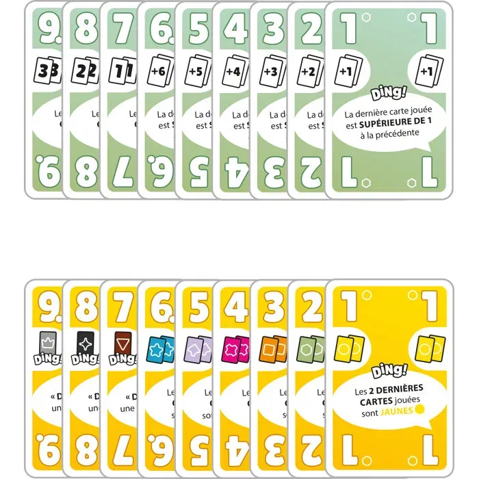 Asmodee DON'T PANIC GAMES Juego de Cartas para Fiestas ¡DING! - 2 a 7 Jugadores, a partir de 8 años, Divertido y Rápido - Juegos Expres - Versión en Francés Asmodee DON'T PANIC GAMES Juego de Cartas para Fiestas ¡DING! - 2 a 7 Jugadores, a partir de 8 años, Divertido y Rápido - Juegos Expres - Versión en Francés