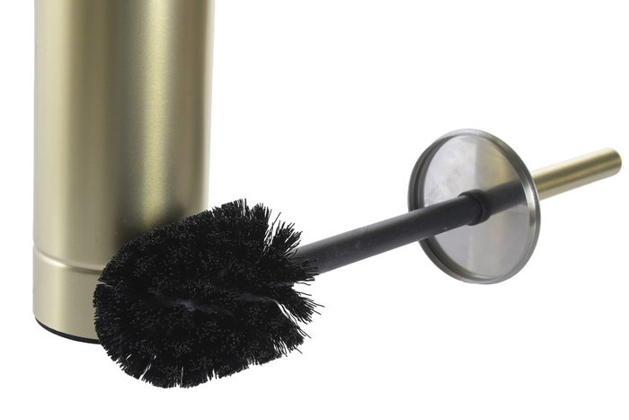 DKD Home Decor Escobillero Metal PP Mate Dorado