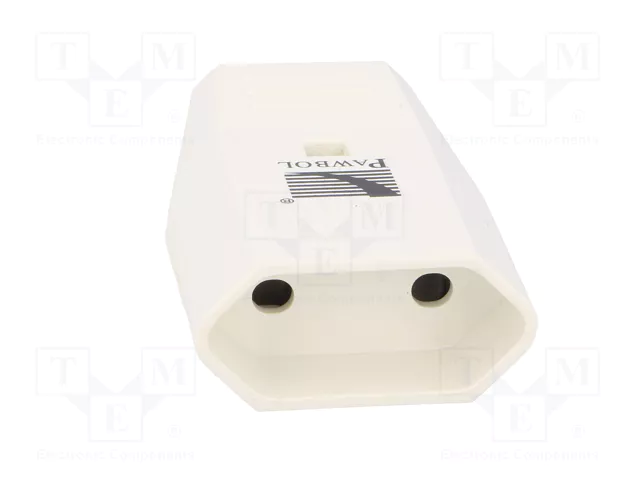 PAWBOL Conector de alimentación AC hembra 2P 250V AC blanco