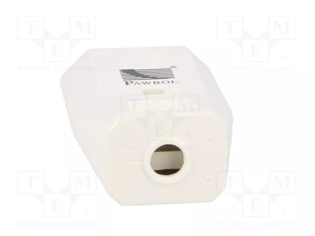 PAWBOL Conector de alimentación AC hembra 2P 250V AC blanco