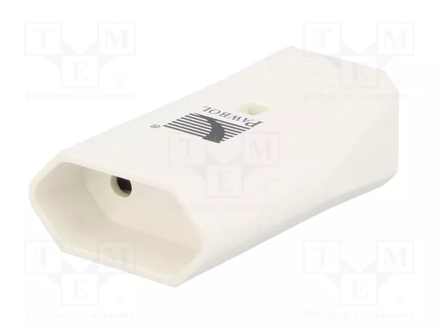 PAWBOL Conector de alimentación AC hembra 2P 250V AC blanco