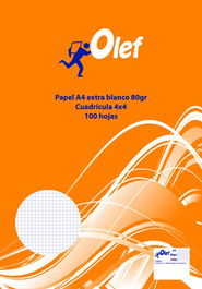 Papel A4 Olef 80G 100H Cuadric.4X4 (Set de 25)